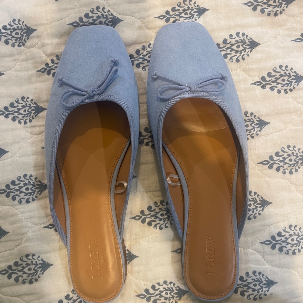 J. Crew Women's Blue Suede Slip-On Shoes